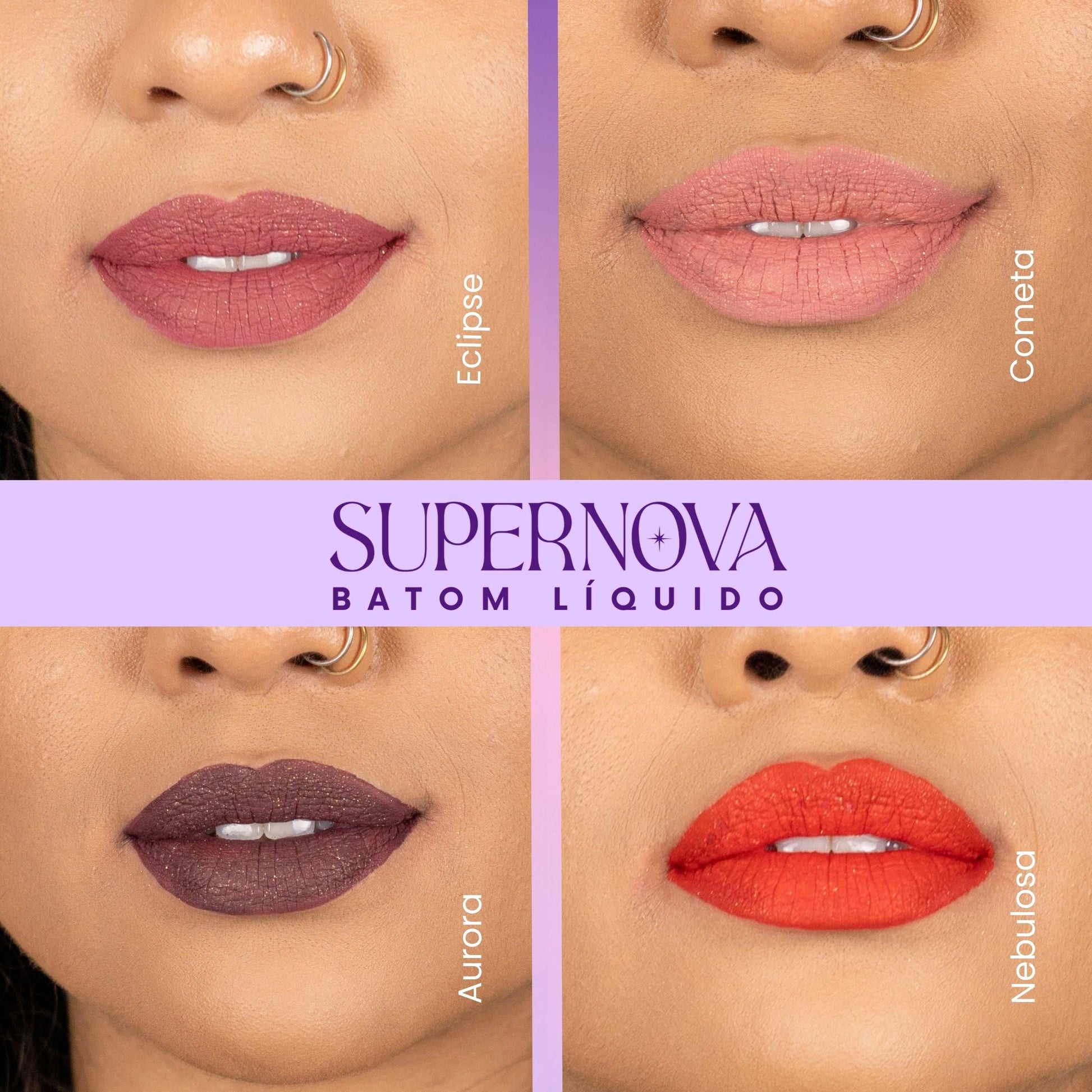 Batom Líquido Matte Supernova 4 Cores
