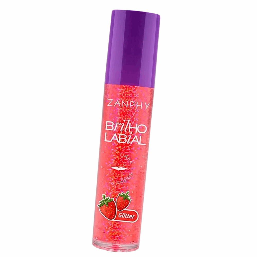 Brilho Labial Roll-on Morango Glitter