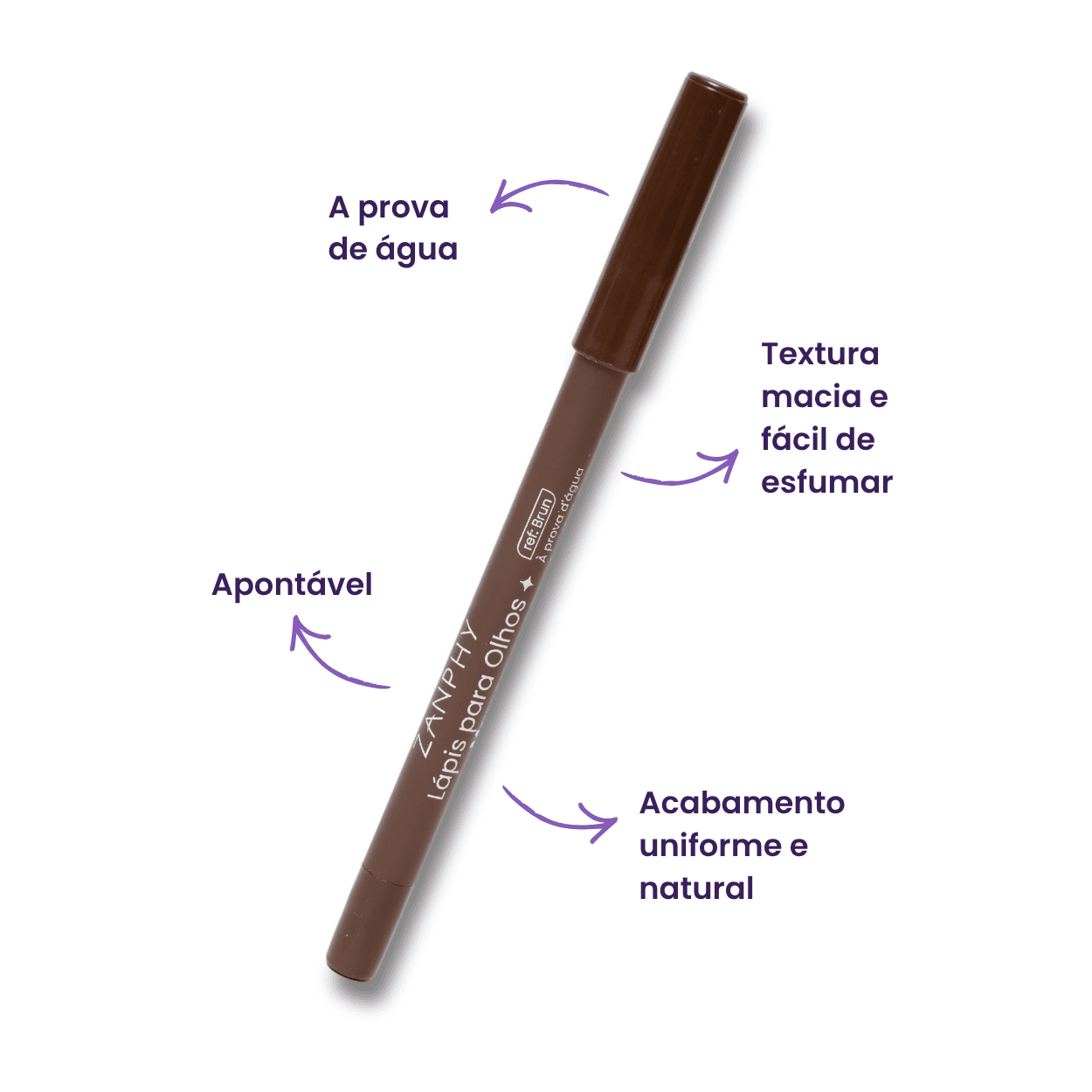 Lápis para Olhos À Prova D'Água - Marrom