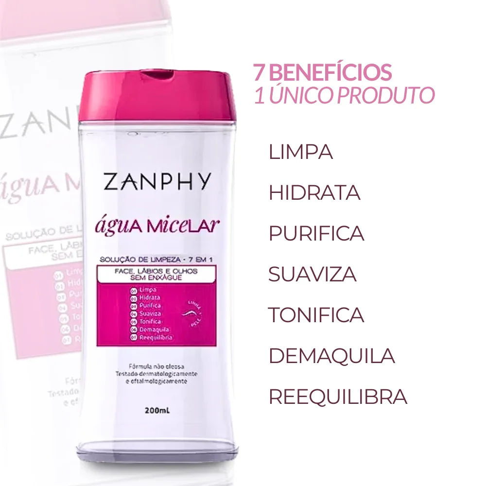 Água Micelar 7 em 1 – Limpeza Profunda, Hidratação e Equilíbrio