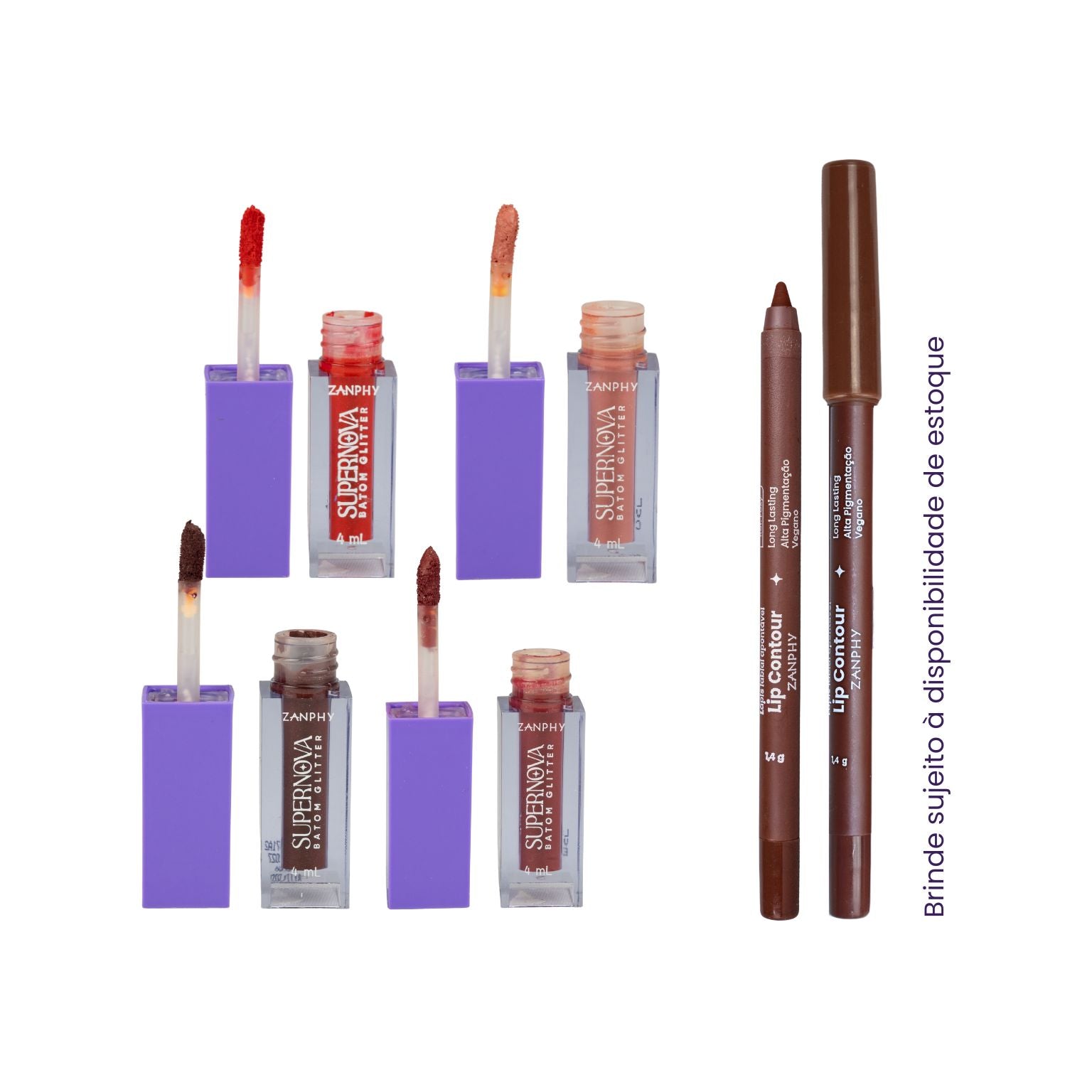 Kit 4 Batons Supernova + Lápis Foxy