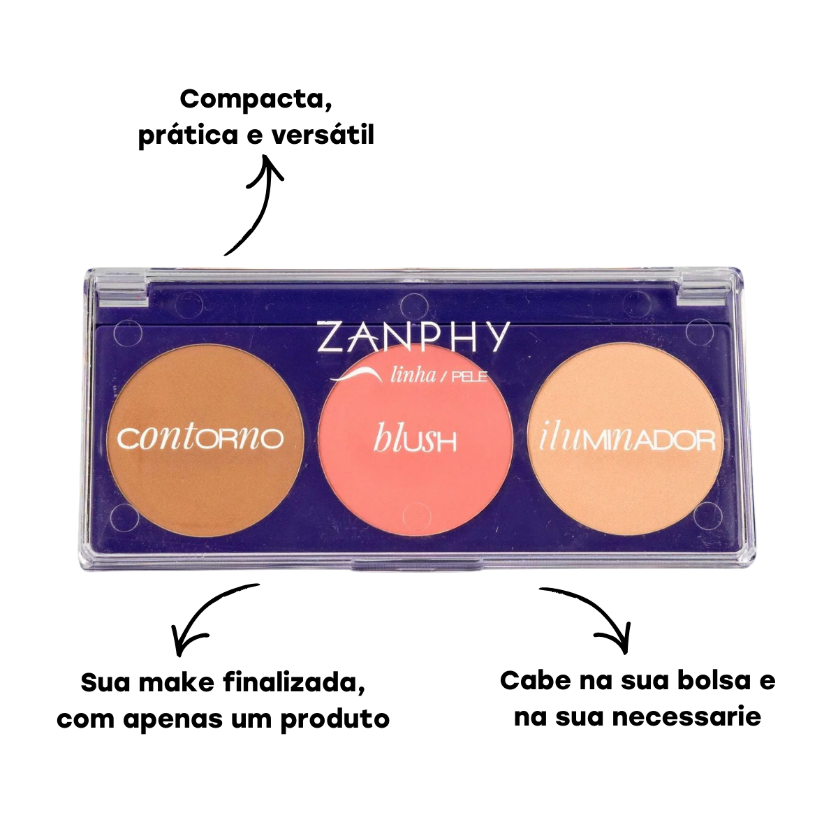 Paleta Trio Linha Pele - 3 em 1