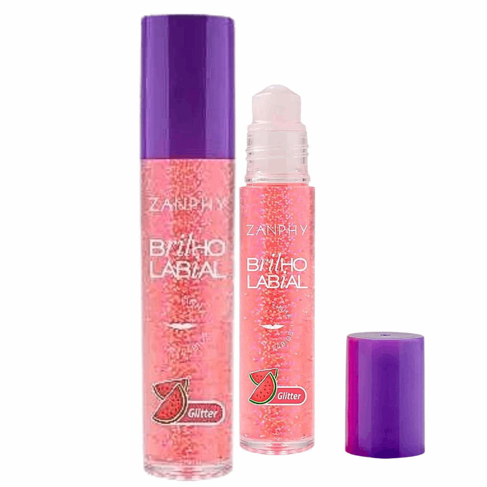 Brilho Labial Roll-on Melancia Glitter