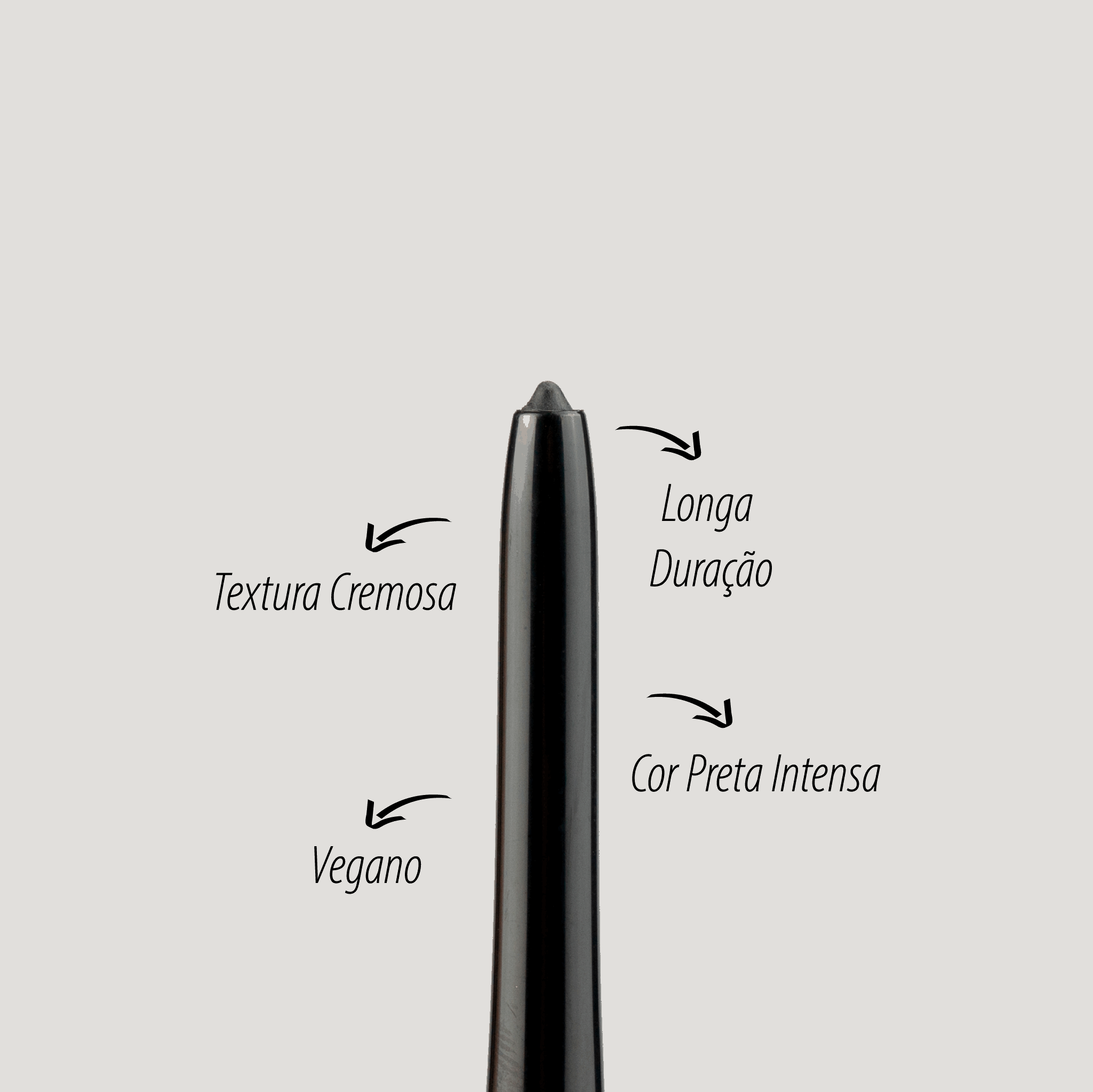Lapiseira Para Olhos Retrátil Preto