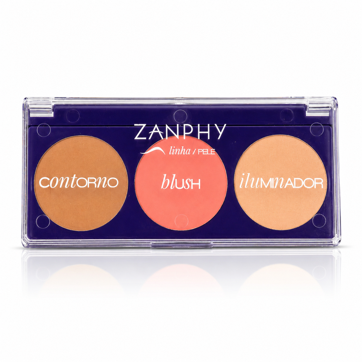 Paleta Multifuncional Trio 3 em 1 Blush Contorno e Iluminador