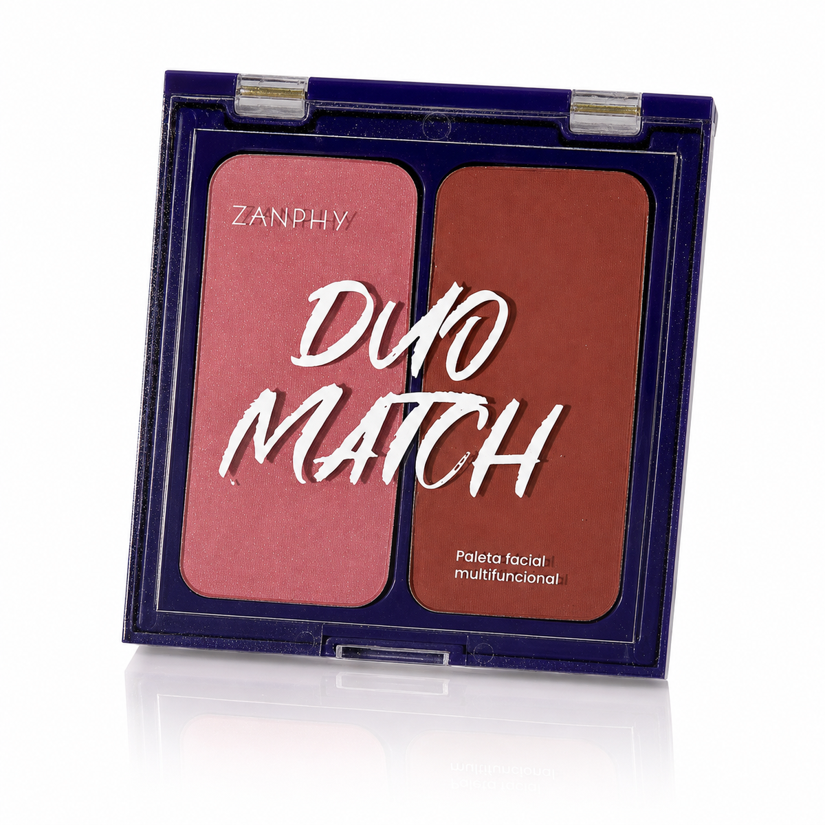 Blush Duo Match Zanphy 7g Marrom e Rosa Cremoso Matte Aveludado com Efeito Glow