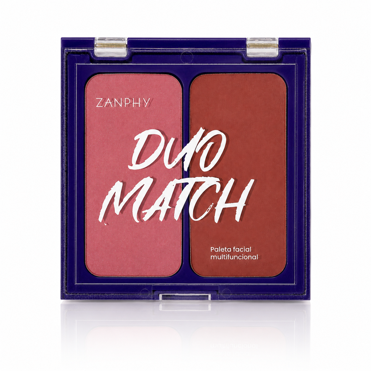 Blush Duo Match Zanphy 7g Marrom e Rosa Cremoso Matte Aveludado com Efeito Glow