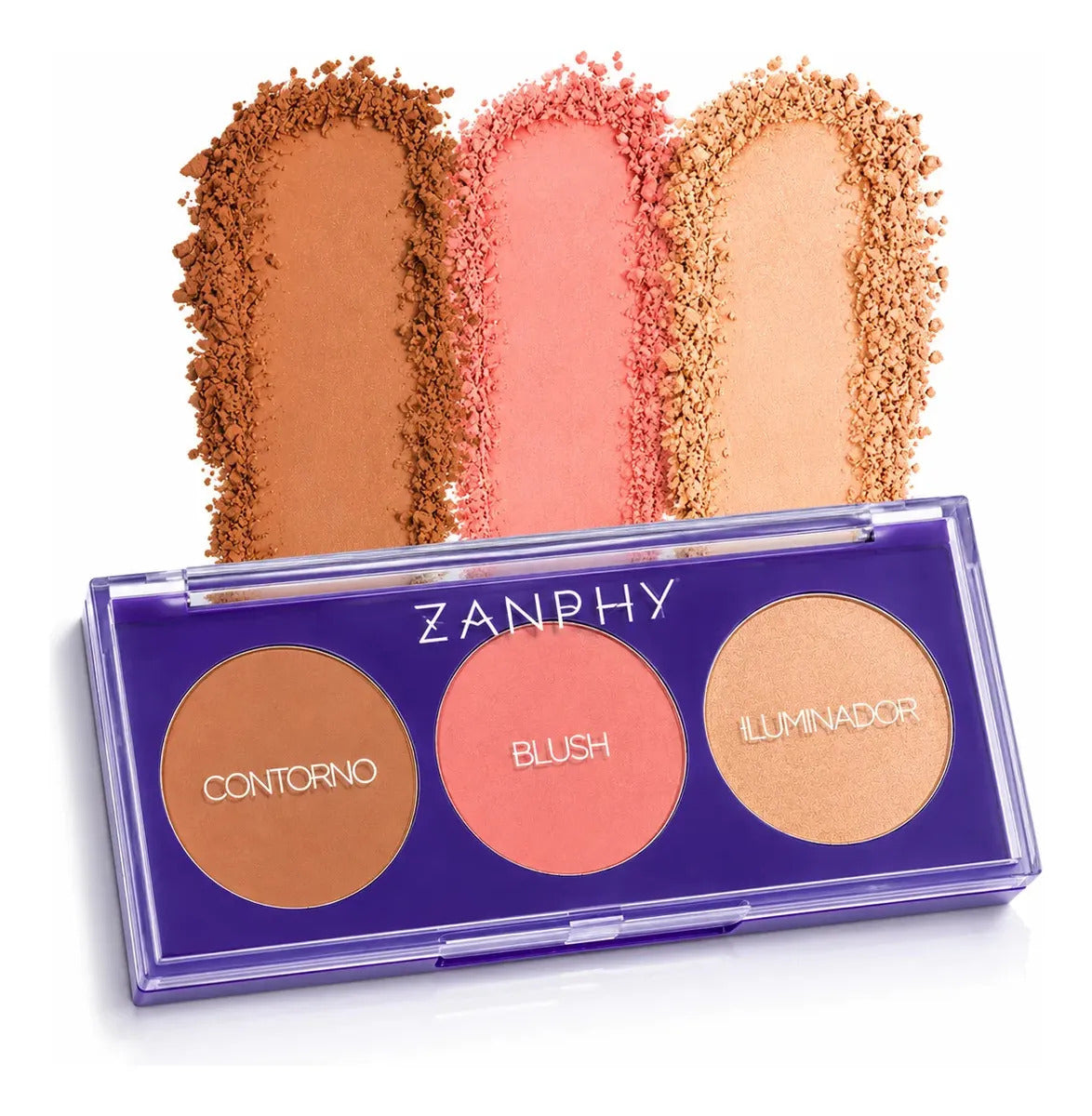 Paleta Multifuncional Trio 3 em 1 Blush Contorno e Iluminador
