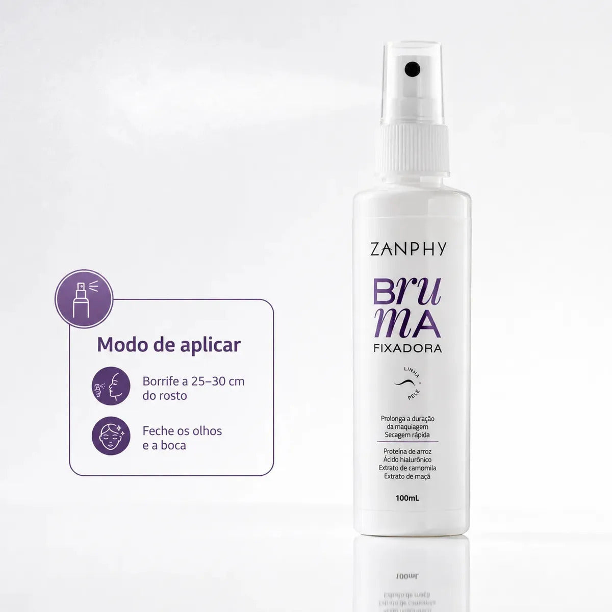 Bruma Fixadora Spray Nevoa Fina Zanphy 100mL