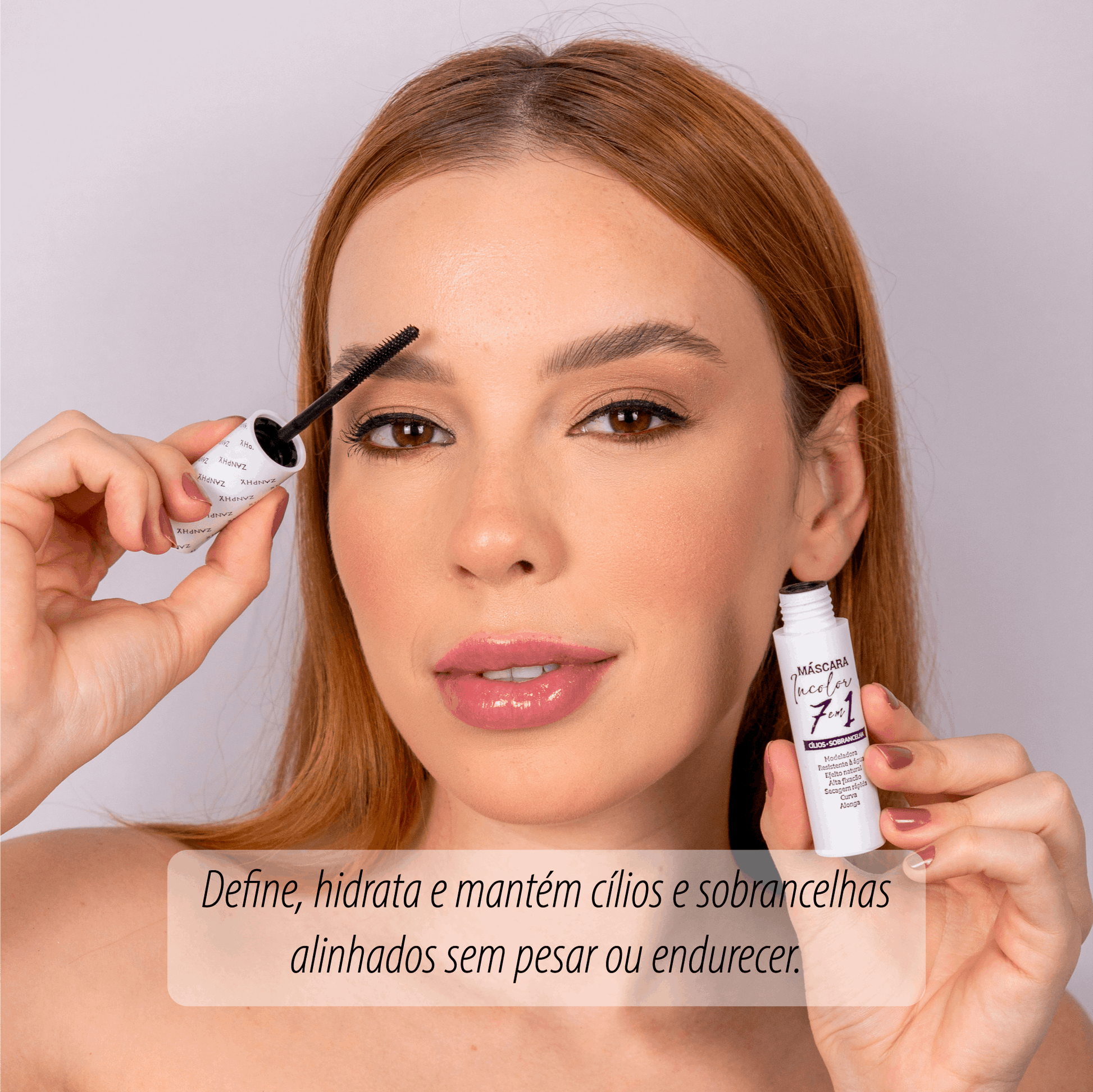 Máscara de Cílios e Sobrancelhas Incolor 7 Em 1
