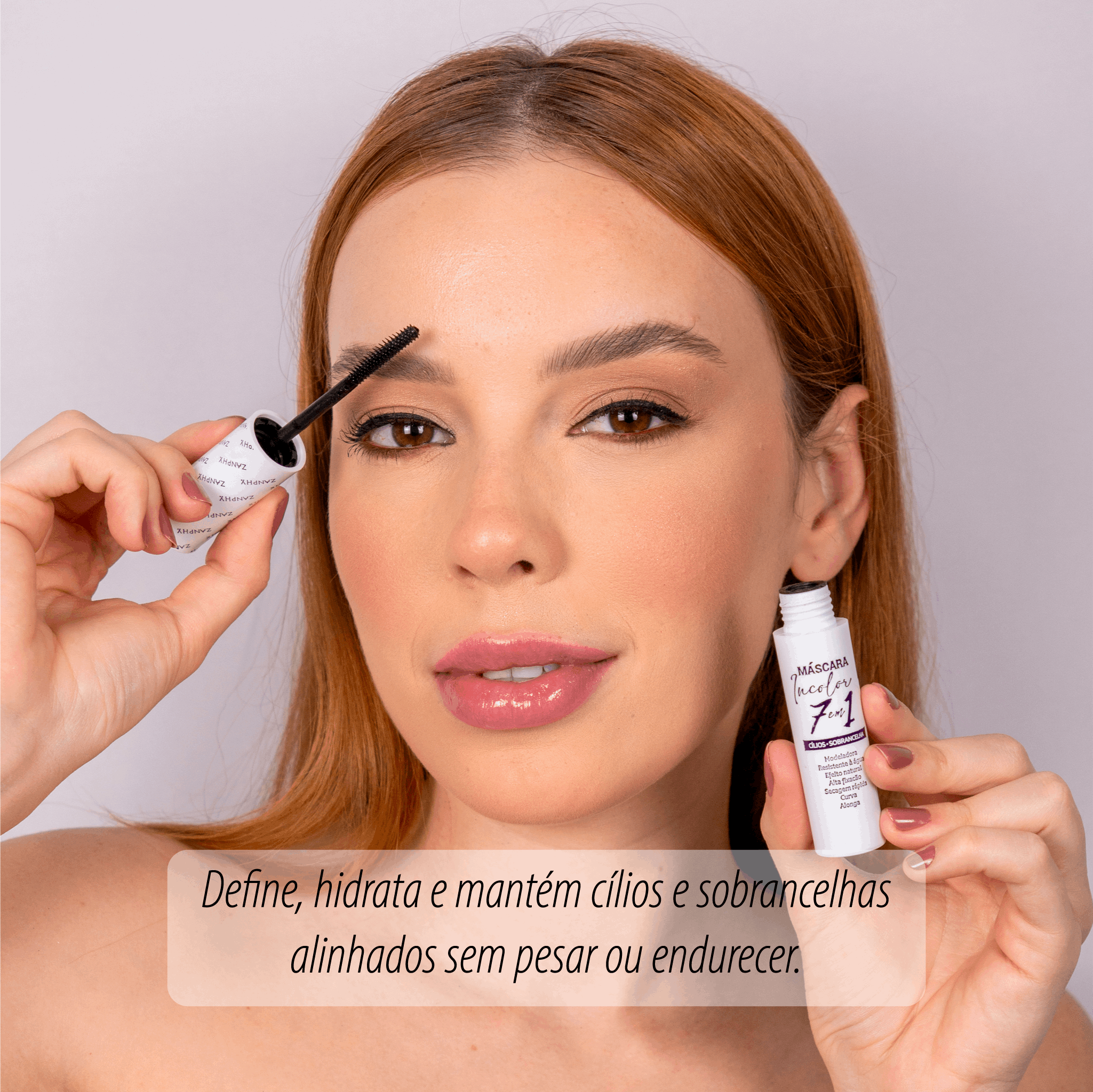 Máscara de Cílios e Sobrancelhas Incolor 7 Em 1