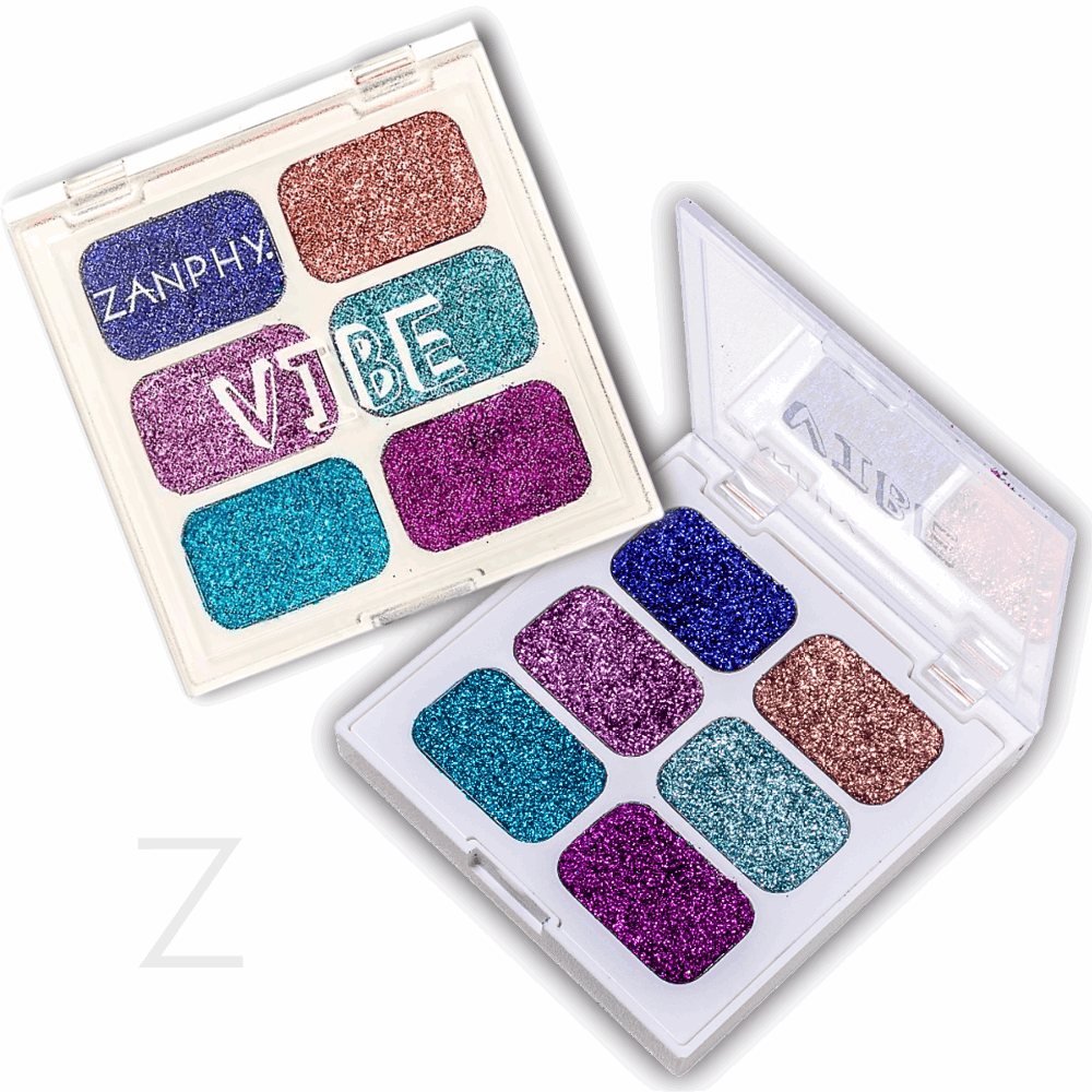Paleta de Glitter Vibe - 02 Azul Facial