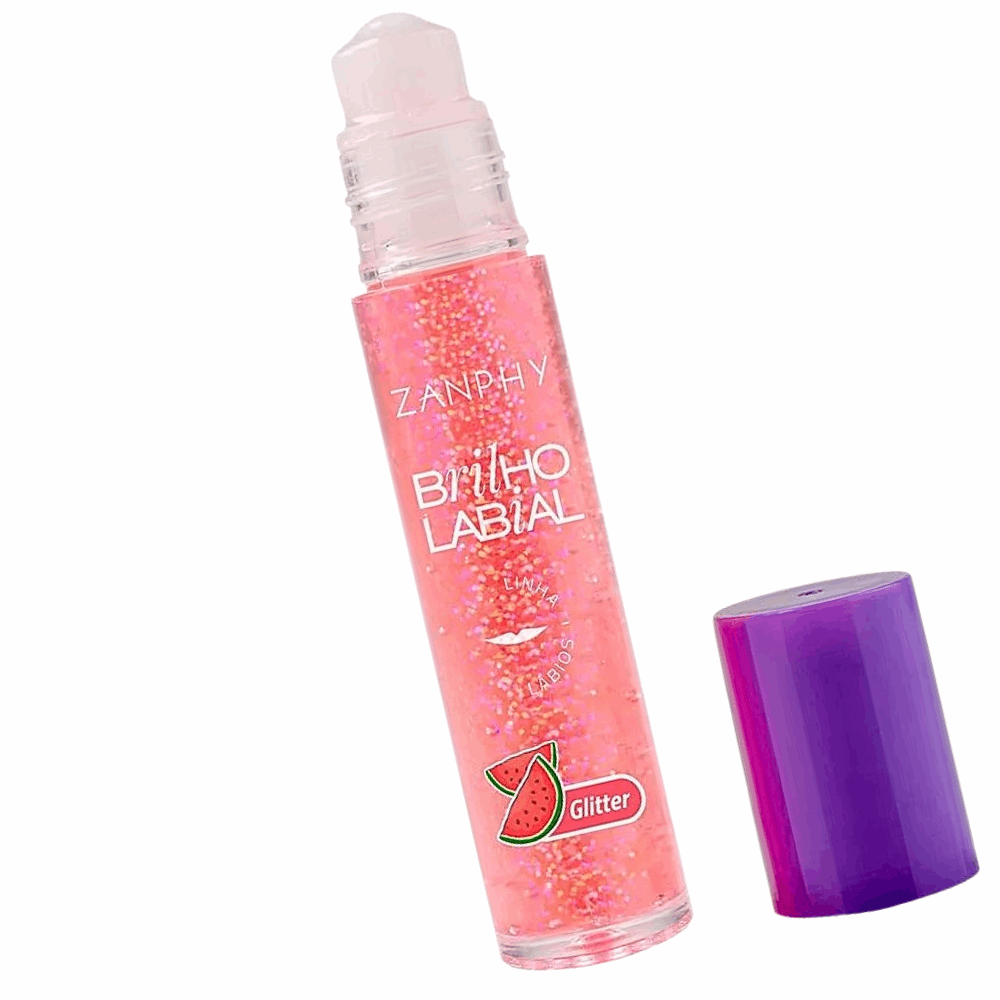 Brilho Labial Roll-on Melancia Glitter