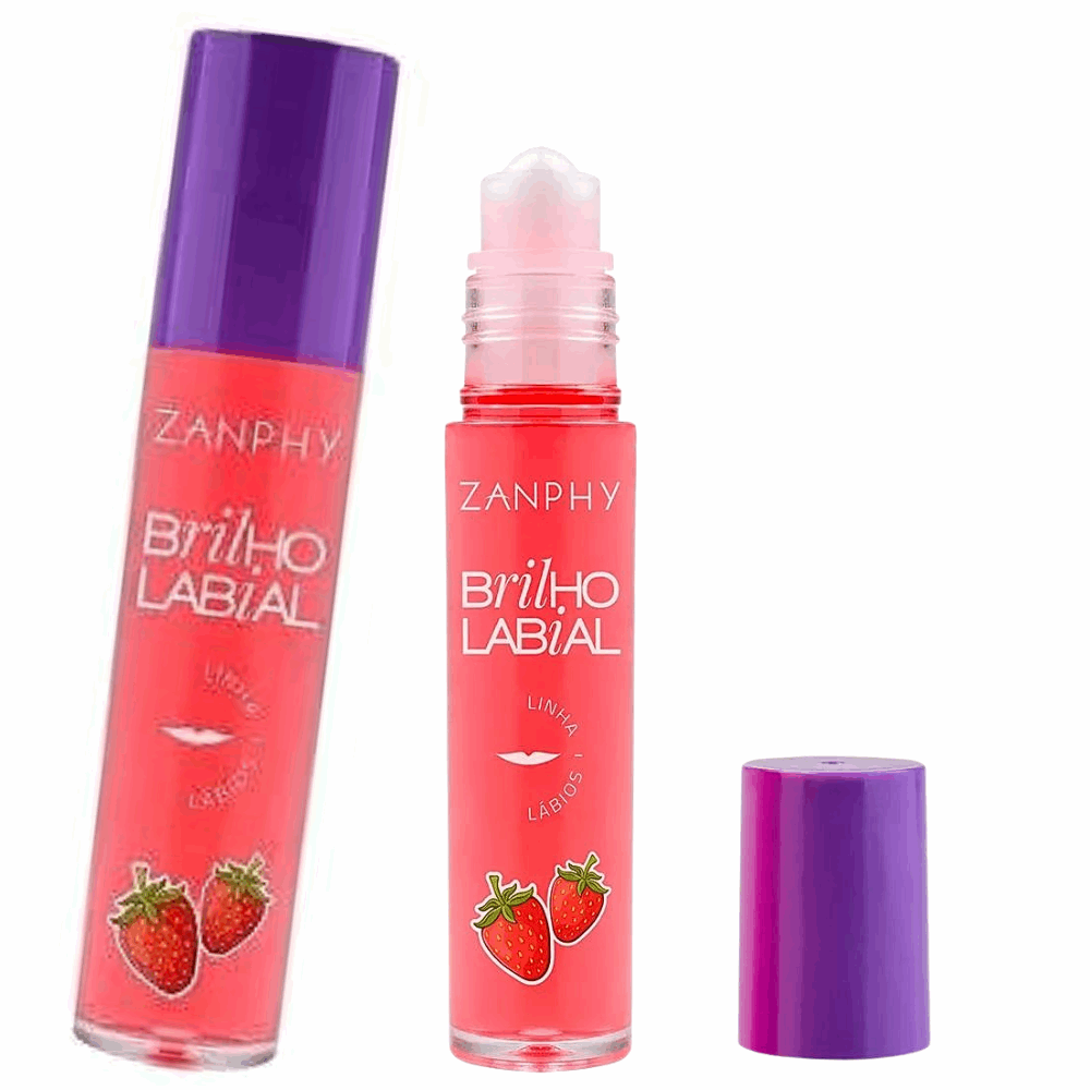 Brilho Labial Roll-on Morango